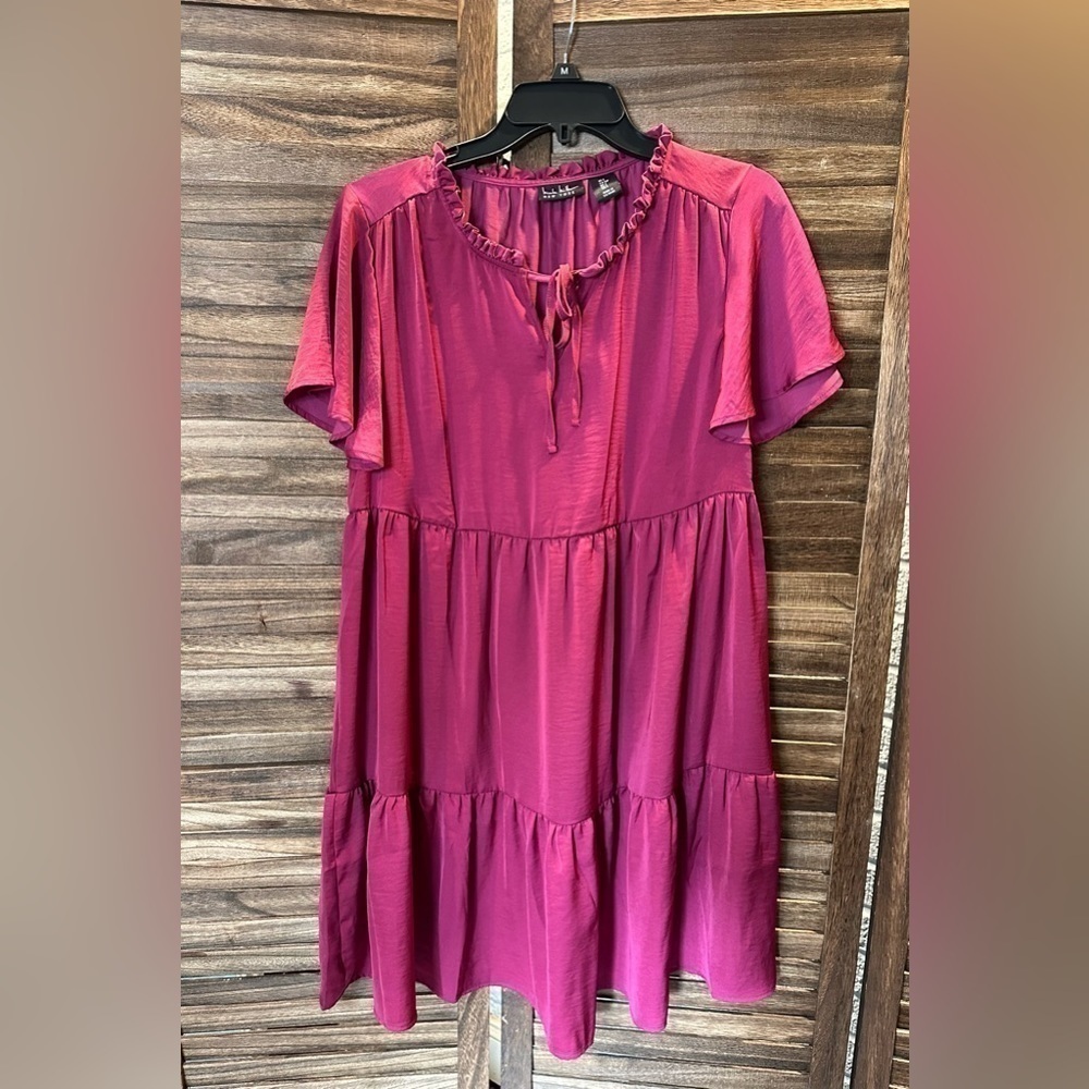 Nicole Miller Net York Tiered Mini Dress • Flutter Sleeve